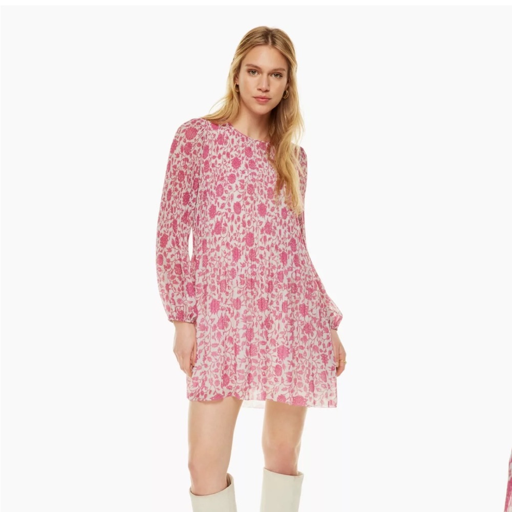Aritzia / Wilfred Pink Floral Daydreamer Dress